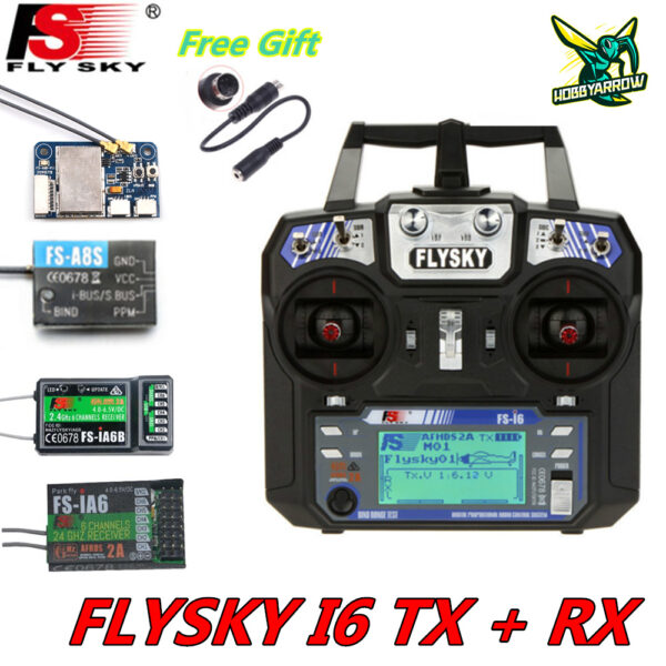 FLYSKY FS-i6 I6 2.4G 6CH AFHDS 2A Rdio Transmitter IA6B X6B A8S R6B IA6 Receiver for RC Airplane Helicopter FPV Racing Drone